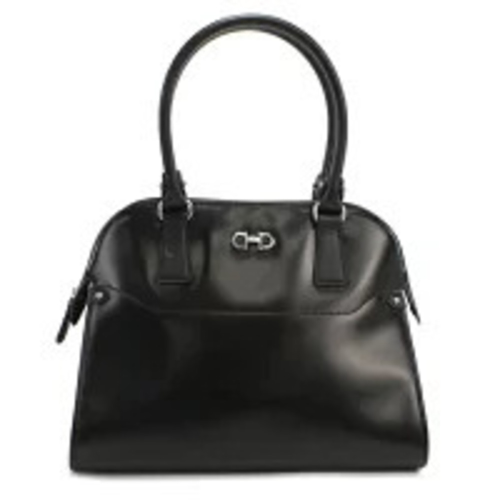 Salvatore Ferragamo Handbag Gancini Black Bag